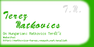 terez matkovics business card